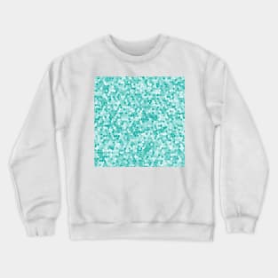 Teal Shades Mosaic Pattern Crewneck Sweatshirt